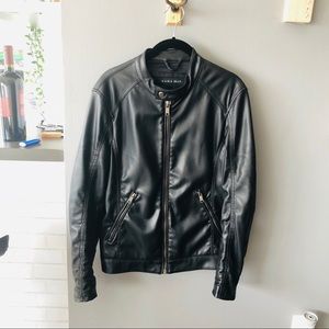 Zara men’s leather jacket